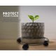 thumbnail image 3 of 1 paquete de carrito de metal para plantas, carrito de hierro para plantas en estante redondo, soporte para macetas a prueba de óxido con ruedas resistentes para interiores, exteriores, hogar y jardín, 3 of 5