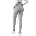thumbnail image 6 of Women's High-Waisted Stretch Ribbed Knit Leggings, Comfortable Warm Soft Sweater Pants for Casual Loungewear, Home Wear, and Everyday Comfortable Outfits,Light Gray,S, 6 of 8