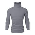 thumbnail image 4 of Yuanlong Mens T-Shirts Solid Long Sleeve High Neck With Face Mask Thick Slim Tops Winter Layyering Wear Warm Base Shirts, 4 of 6