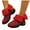 Red, variant on Womens Winter Snow Boots Air Cushion Wide Calf Ankle Booties Suede Leopard Arch Support Outdoor Walking Slip on Shoes Black 6