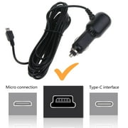 Dash Cam Charger Cable for Car Charger Adapter with Cable Mini-USB Power Cord