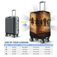 thumbnail image 5 of Haiem Vintage Family History Book Luggage Cover Printed Suitcase Covers for Luggage Elastic Washable Suitcase Protector Fits 18-32 Inch Luggage-Medium, 5 of 8