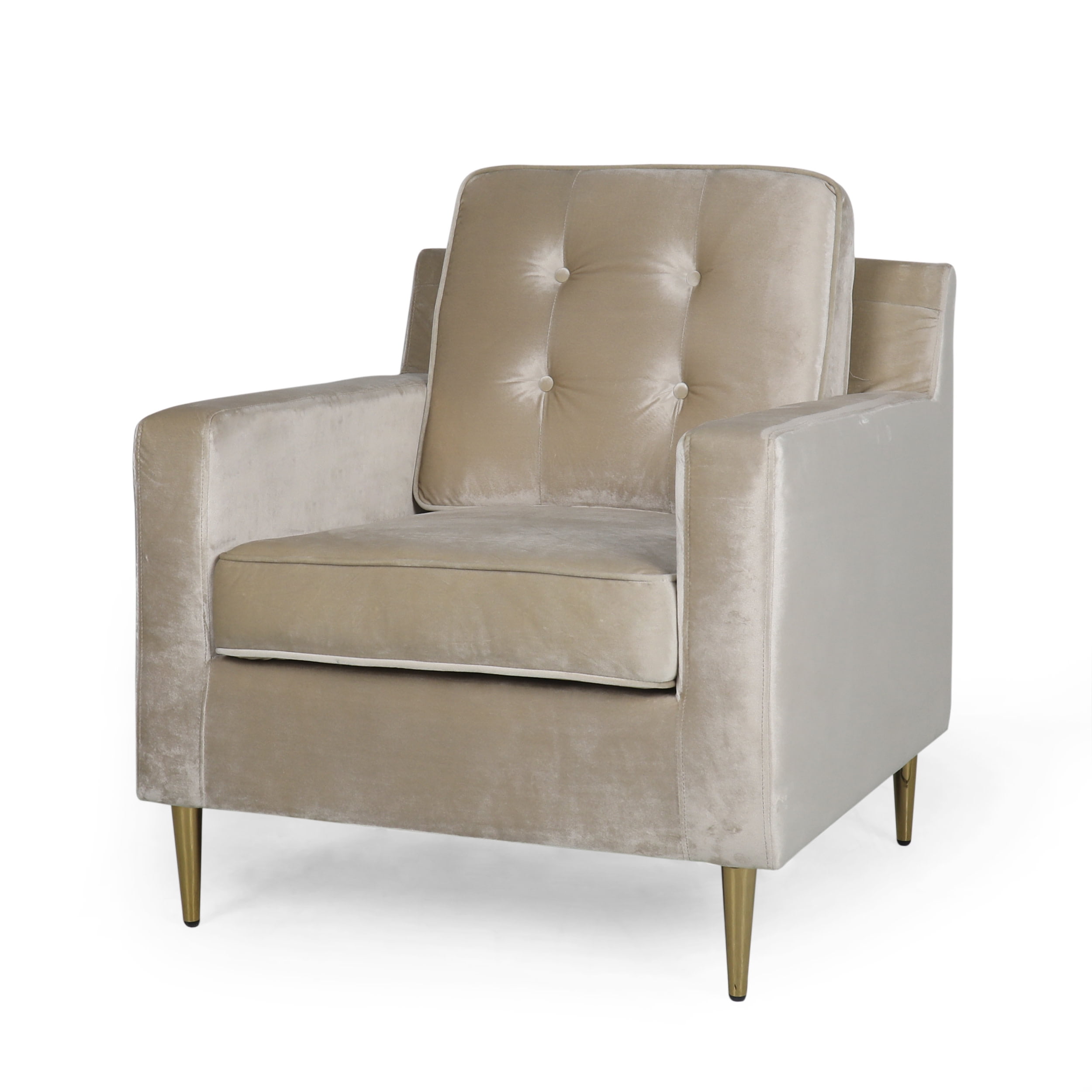 champagne velvet accent chair