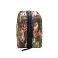 thumbnail image 4 of BZSMCE Makeup and Cosmetic Bag Women Simple Puppy Playdate in Bloom Pattern Square Cosmetic Bag, 4 of 6
