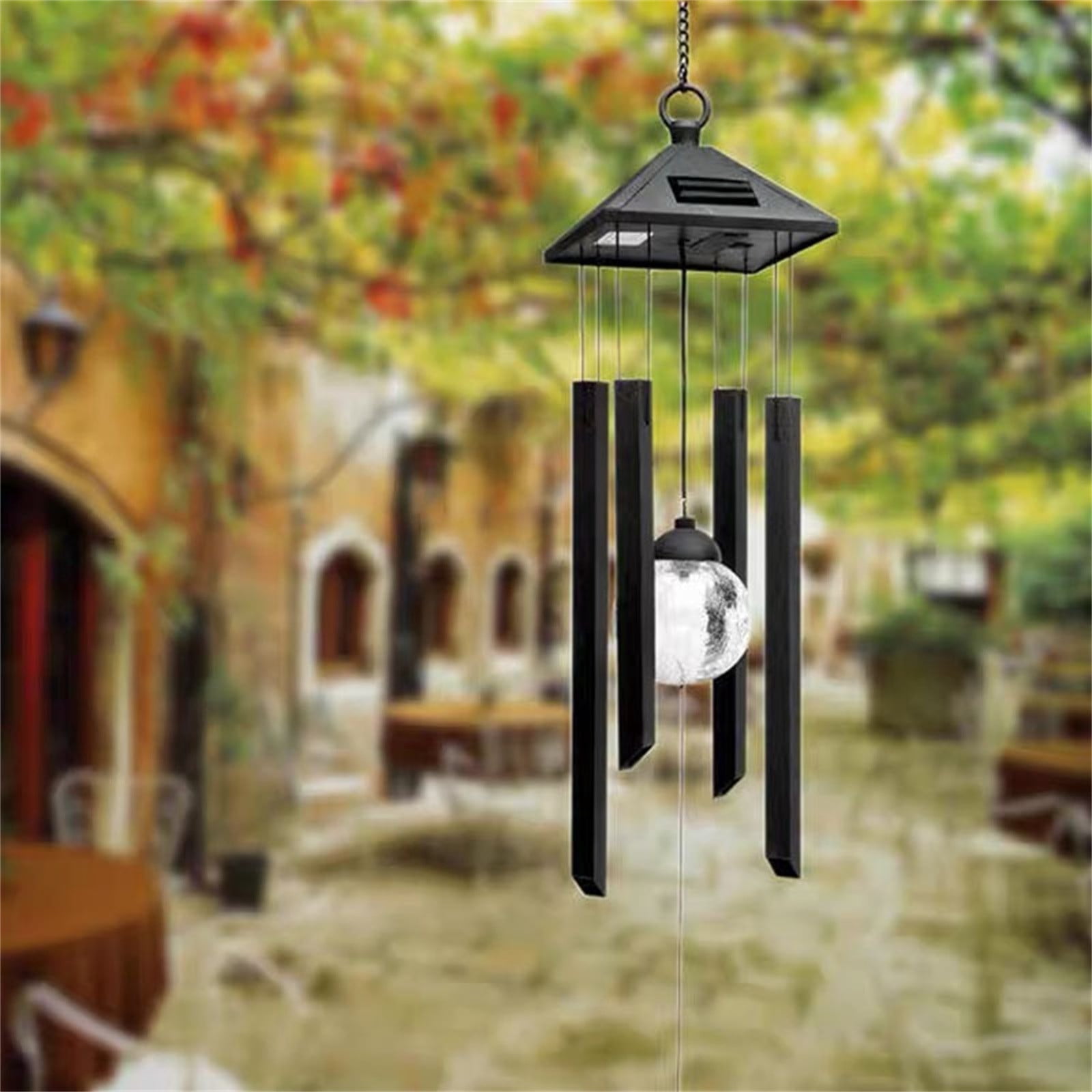 Gmogad Solar Wind Chime Light, Colorful Gradient LED Rotating Hanging Decoration for Garden Balcony, Solar Wind Chime Light Outdoor Courtyard Terrace Decor, Waterproof Musical Ambiance Lighting Gift