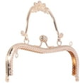 thumbnail image 3 of Spptty Metal Purse Frame Kiss Clasp Lock Retro Embossed Handle Hardware Accessories 20.5cm,Kiss Clasp Lock,DIY Purse Frame, 3 of 8