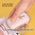 thumbnail image 2 of Mini Bag Sealing Machine,Heat Sealing Machine And Cutting Machine, Portable Bag Resealing Machine, Food Protector, Used To Seal Plastic Bags To Store Snacks (Without Batteries), 2 of 5
