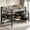 Black, variant on AUU Queen Size Loft Bed with Storage Stairs, Movable USB Desk, 3 Fabric Drawers & LED Lights – White/Black Metal Frame with Pegboard & Full-Length Guardrail for Bedroom or Dorm