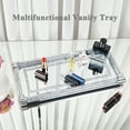 thumbnail image 5 of SHYFOY Mirrored Perfume Tray Crystal Crushed Diamond Glass Silver for Vanity Dresser Bathroom, 5 of 8