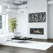 Grid Axcents Decorative Privacy Lattice Panel 2ft. x 4 ft. (Black Willow)