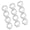 Silver, variant on SDFGTstore 12Pcs Double Circles Napkin Rings Simple Napkin Holder Wedding Table Decoration