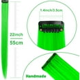 thumbnail image 4 of LAICAIW Rallonges de Cheveux Colorées de 22 Pouces, Postiche Lisse, Mèches de Fête Multicolores à Clipser, Rallonges de Cheveux Synthétiques (10 Pcs Vert), 4 of 6
