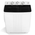 thumbnail image 1 of Costway Twin Tub Portable Washing Machine with Drain Pump Timer Control Dorm & RV's Black, 1 of 10