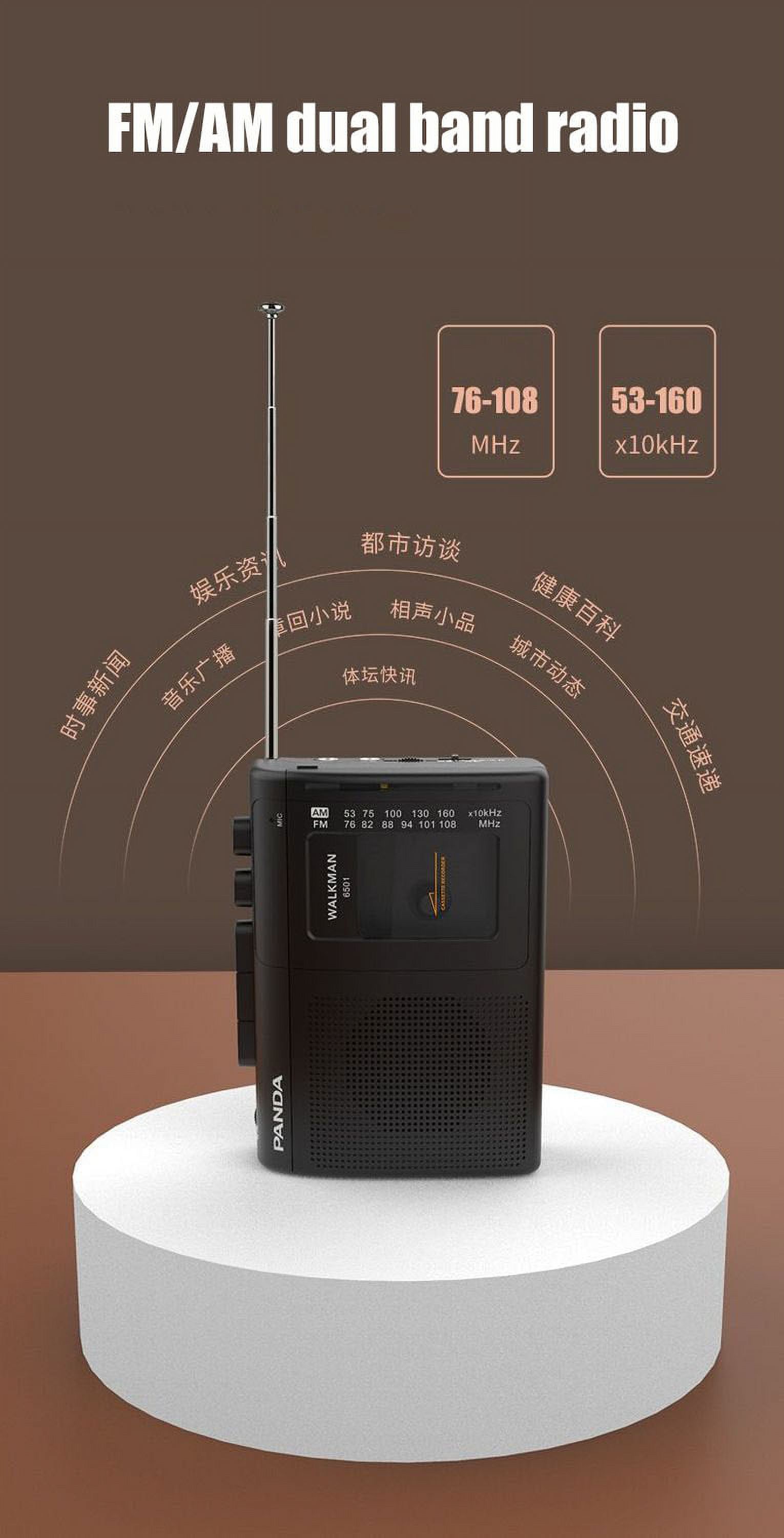 Portable Tape AM/FM Radio Retro Cassette Music Player Walkman Tape Recorders With Loudspeaker Support 3.5mm Headphone Play