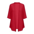 thumbnail image 6 of jiaxiM Lightweight Cardigans for Women 2026 Summer Chiffon Breathable Cardigan Half Sleeve Open Front Long Kimono Cover Ups, 6 of 6