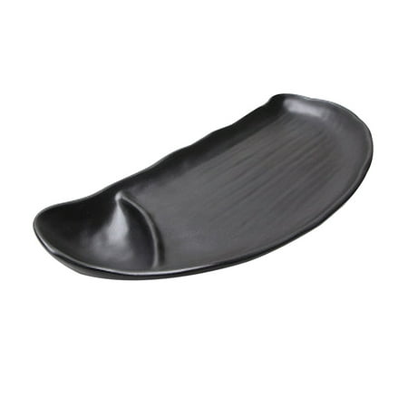 

1PC Sushi Plate Imitation Ceramic Sauce Dish Dumpling Dish Snack Plate Tableware - Size L
