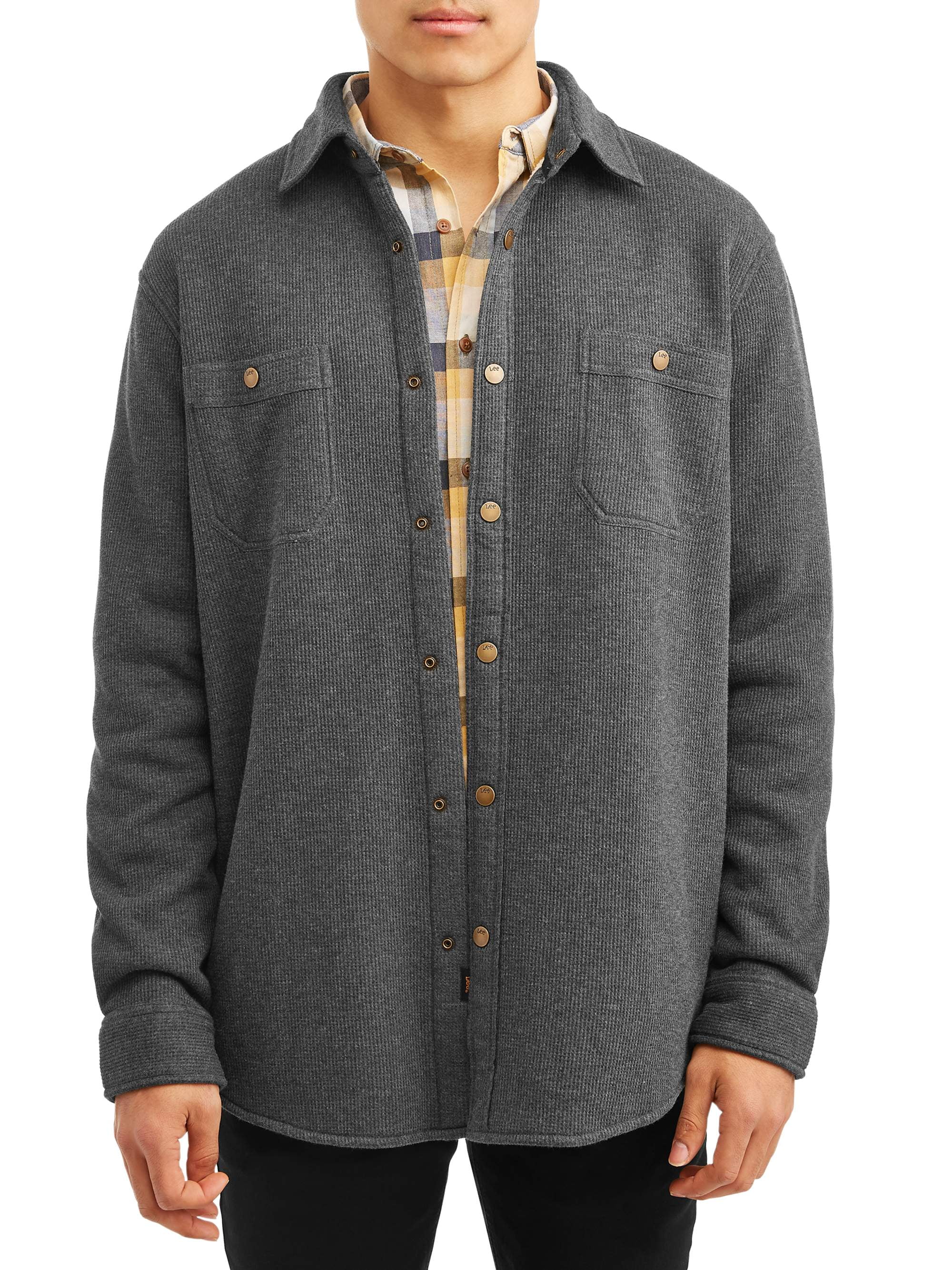 Lee Men's Thermal Shirt Jacket with Sherpa Lining, Available up to size ...