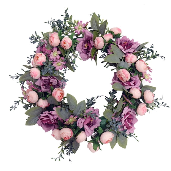 FNGZ Wreath for Front Door,Door Wall Garland Wreath Home Decor Decorative Window Wedding Front Hanging Garland Decor Party Wreath,Summer Wreath