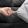 thumbnail image 2 of HIG Reversible Down Alternative Comforter Set, King, Black/Gray, Diamond Stitch, 2 of 4