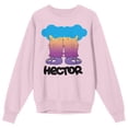 thumbnail image 4 of The Amazing World of Gumball Hector feet on cradle Pink Long Sleeve Adult Crew neck-XL, 4 of 5