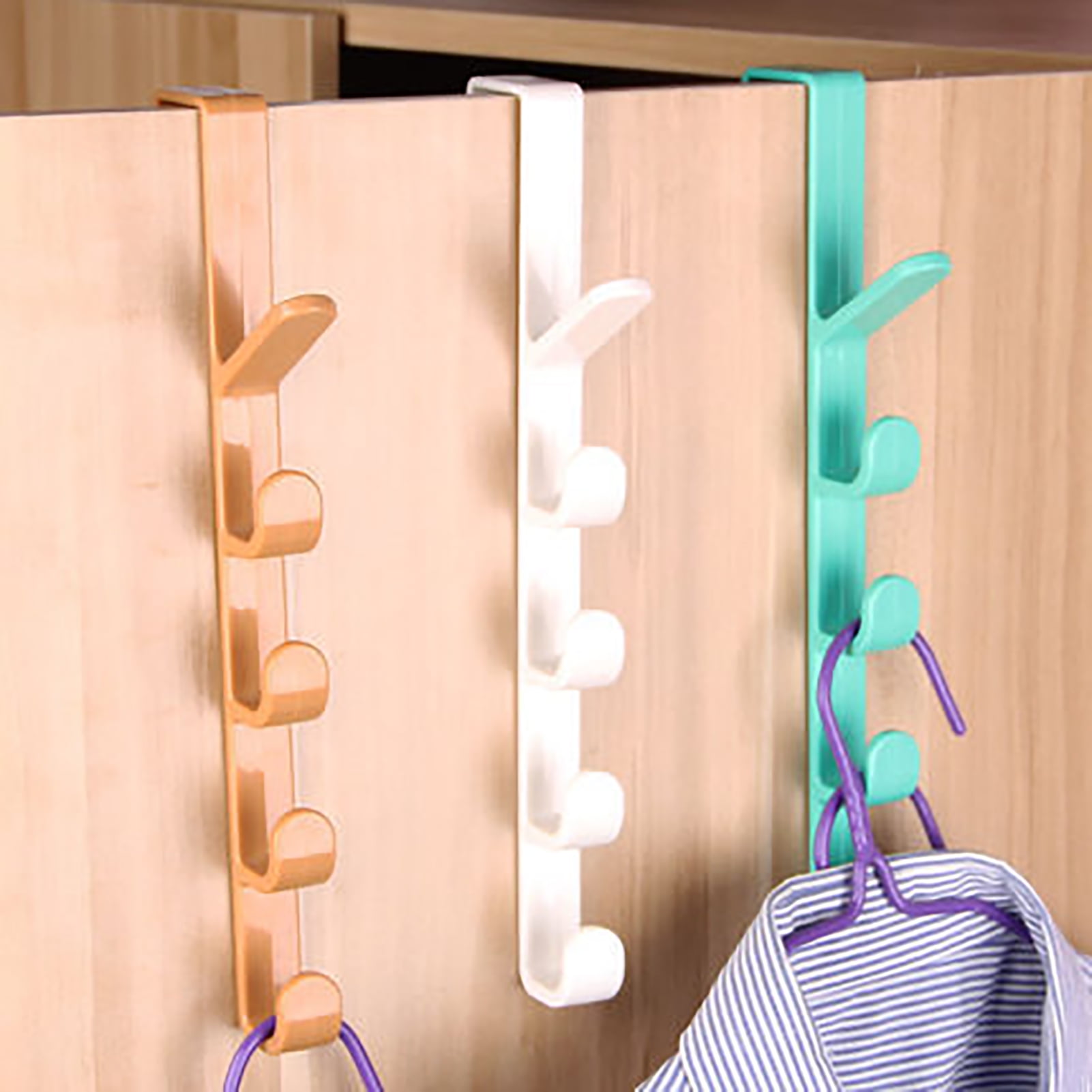 FYY Over the Door Hooks, 4 Pack Hangers Hooks with Rubber Prevent Scratches  Heavy Duty Organizer for Living Room, Bathroom, Bedroom, Kitchen Hanging