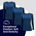 thumbnail image 4 of ACTIVE UNIFORMS Women's Under Scrub Tee Crew Neck Long Sleeve T-Shirt 3 - Pack (True Navy Blue, 3X-Large), 4 of 6