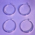 thumbnail image 6 of Thick Chunky Earrings Steling Silver Post Hoops Earrings For Women,Tube Hoops Earrings Hypoallergenic Lightweight Hoop Large Earrings 3cm 2Pcs, 6 of 7