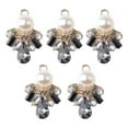 thumbnail image 2 of 5 Unidades 24x17 Mm De Aleación De Oro Rhinestone Flor De material perla Flatback Botones Decoración Craft Scrapbooking Adorno De Cristal Diy Accesorios Par, 2 of 9