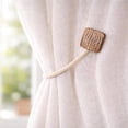 thumbnail image 2 of Evideco Magnetic Curtain Tieback 17 In Natural - Square Wood Accent with Braided Cord Wrap Around Design for Sheer Curtains and Light Panels, 2 of 8