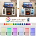thumbnail image 5 of Costway Fireplace TV Stand with Led Lights & 18'' Electric Fireplace For 65" Wall-Mounted TV White, 5 of 10