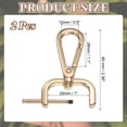 thumbnail image 2 of 1 Inch Swivel Clasp Hooks, 2 Pcs Detachable Snap Hook for Bag Strap Purse Lanyard DIY Craft Hardware, Light Gold, 2 of 7