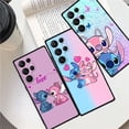 thumbnail image 2 of Disney Stitch Angel Love For Samsung Galaxy S23 S22 S21 S20 FE S10 S9 S10E S8 Plus Ultra Lite 5G Black Phone Case, 2 of 5