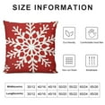 thumbnail image 5 of GOSMITH  Red Christmas Pillow Covers Snowflakes Square Winter Holiday Decoration Cushion Case for Sofa Couch Bed Living Room, 5 of 5