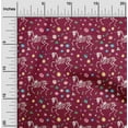 thumbnail image 1 of oneOone Georgette Viscose Maroon Fabric Skull Sewing Craft Projects Fabric Prints By Yard 42 Inch Wide, 1 of 4