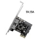 thumbnail image 3 of Pci-e To Usb 3.0 2-port Converter Card Pci For Express Add In Card Internal Usb, 3 of 5