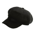 thumbnail image 3 of iHPH7 Wool Hat Newsboy Cap Painters Cap Wool Cap Newsboy Hats for Women, Black M, 3 of 4