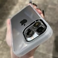 thumbnail image 3 of Luxury Shockproof Armor Metal Camera Case For iPhone 16 15 14 13 12 11 Pro Max Plus Clear Acrylic Bumper Hybrid Hard Back Cover Plum For iPhone 15Promax, 3 of 6