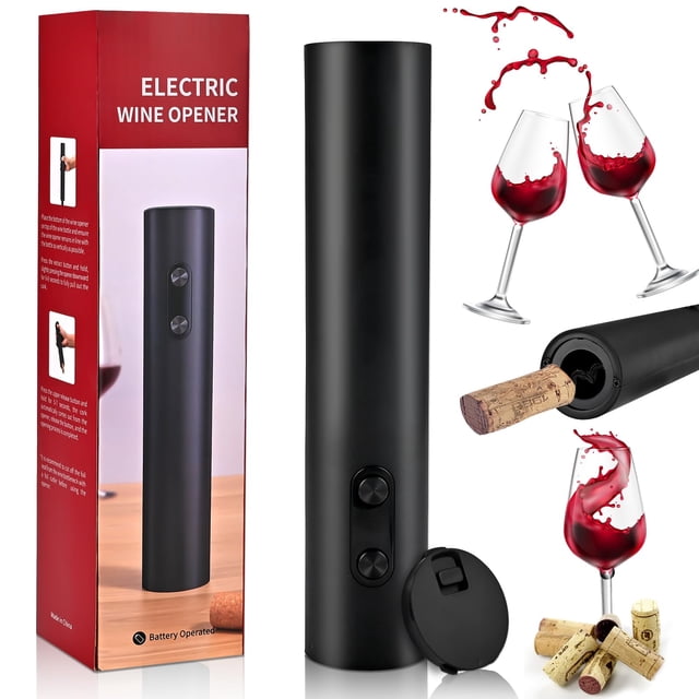 Abridor de vino eléctrico Casuenia One-Touch, funciona con pilas