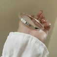 thumbnail image 2 of Women's Heart-shaped Sterling Silver Bracelet Smooth Opening, 2 of 2