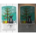 thumbnail image 2 of Caroline's Treasures BB4171CNL Merry Christmas Tree Staffordshire Bull Terrier Blue Ceramic Night Light, 6x4x3",, 2 of 2