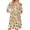 Yellow(Sunflower Print), variant on Women's Robes Zipper Lightweight 3/4 Length Sleeve Summer Bathrobes for Women Zipper Front Knee Length Sunflower Print Trendy Sleepwear Nightgown with Pockets Yellow S