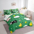 thumbnail image 3 of Castle Fairy Animal Sheep Cow Duck Twin Bedding Sets,Chic Flowers Bedding Comforter Set, 3 of 8