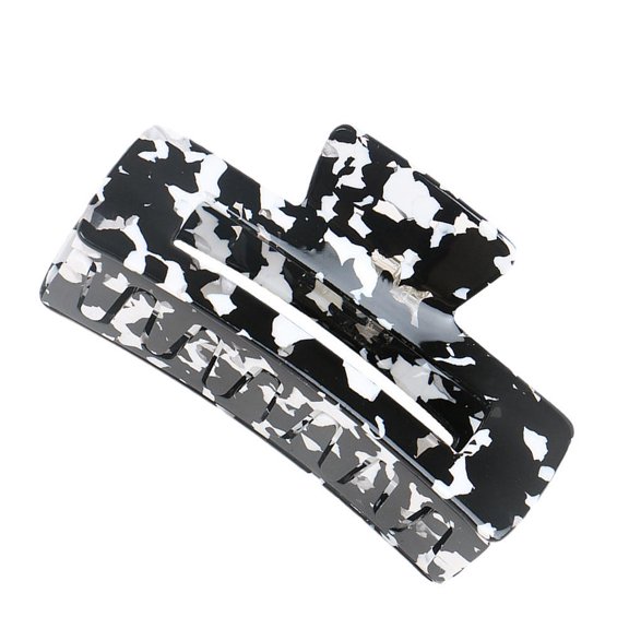 GAXIRE 1 Piece Black and White Hair Clip for Women, Plastic Hair Styling Accessory, Trendy Headdress