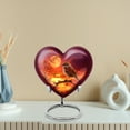 thumbnail image 3 of MUKTIVE Sparrow Urn for Human Cremation, 8 Inch Memorials Heart Shaped Urns for Mother Funeral, 3 inch Tree Urns for Adult Male & Female, Purple Burial Urn for Ashes (1 Large, 4 Keepsake), 3 of 6