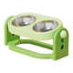 thumbnail image 1 of Comedero para gatos y perros con elevación y inclinación, apto para bigotes, tres alturas Verde, 1 of 6