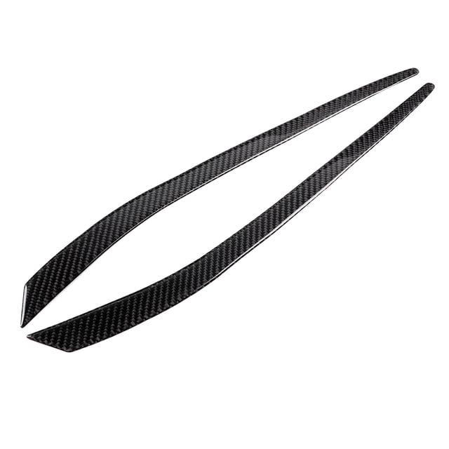 Embellecedor de párpados para faros delanteros, 1 par de cejas decorativas de fibra de carbono para faros delanteros de coche, uso práctico