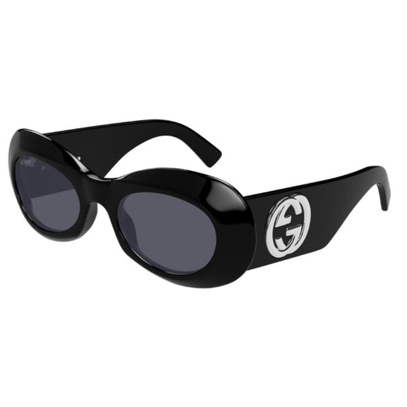 Gucci GG1696S 001 51mm Oval Sunglasses Women's Black