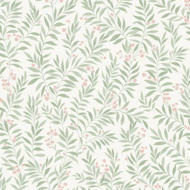Grandeco Maison Floral Trail Vinyl Textured Wallpaper