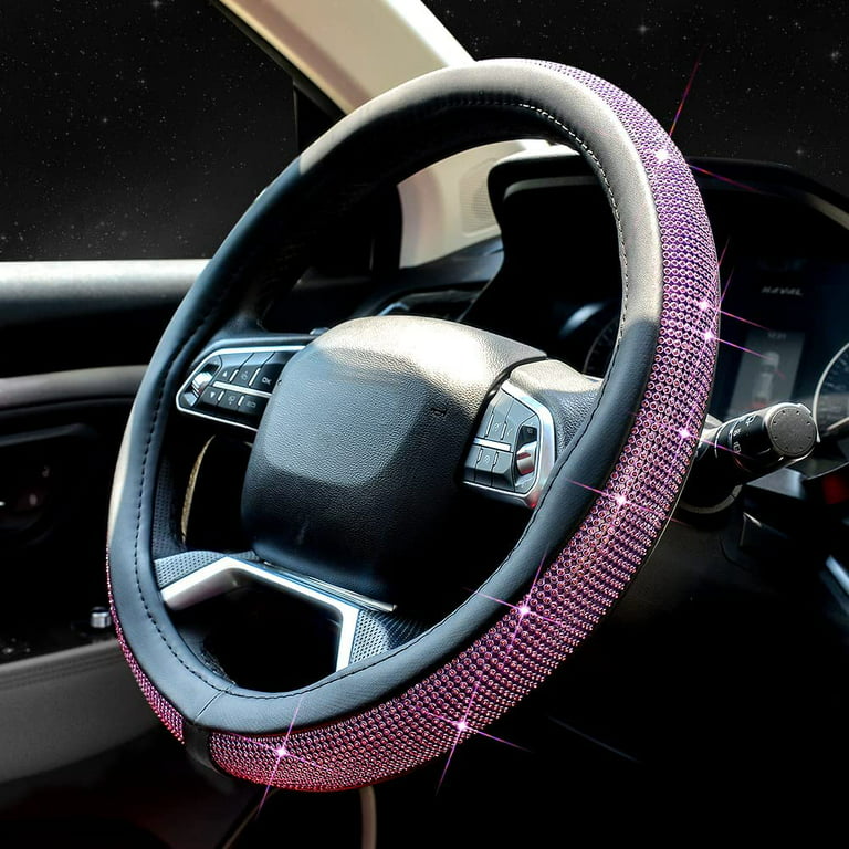 Kaufe Universal Car Steering Wheel Cover Bling Car Accessories Interior for  Women Girl Car Decoration Car Styling