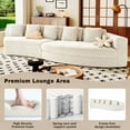 thumbnail image 4 of Harper & Bright Designs Modular Foam Sectional with Ottoman, Chenille Curved Compressed Sofa, 2 Piece Free Combination Floor Sponge Couch for Living Room Office, Beige, 4 of 15